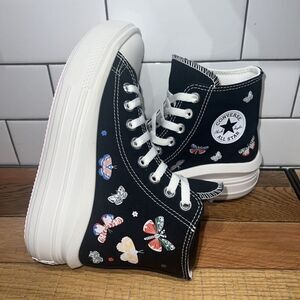 Converse Chuck Taylor All Star Move Platform High Butterfly Wings Black Sneakers